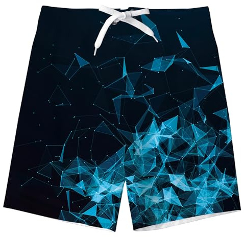 TUONROAD pojkar badbyxor, barn badshorts, nyhet 3D snabbtorkande surfarshorts, strandshorts med nätfoder 7–8 år