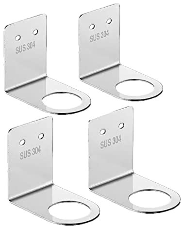 BiJun Seifenflaschenspenderhalter zur Wandmontage, Handpumpe, Flaschenständer Wandmontage zum Aufhängen für Shampoo Stehregal Lagerhalter Lotion-Behälter (2.7cm, White)