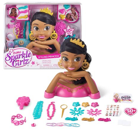 Sparkle Girlz Fantasy Nageldesign Haarstyling Kopf, Haarschmuck, Nageldesign Zubehör, Styling Prinzessinnenkopf, Puppenschmuck