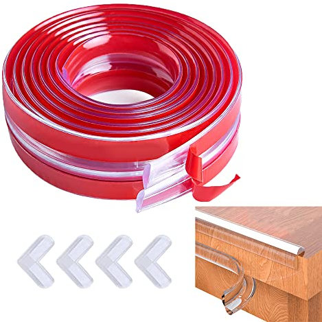 Kantenschutz 3M Baby Transparent Sicherheit Eckenschutz 4 Stück Stoßschutz Selbstklebend Klebestreifen für Kindersicherung Tisch Bett Möbel Schutz