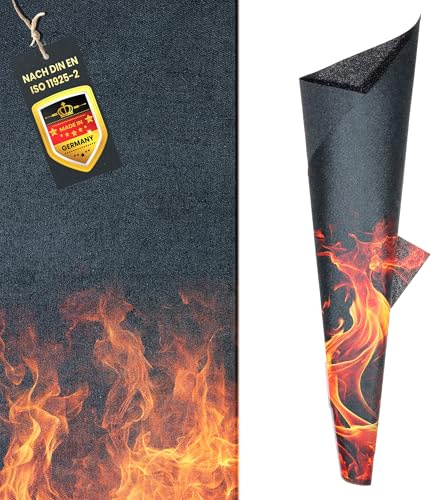 FireMat Feuerfeste Unterlage für Küchengeräte –feuerfeste Unterlage für Kaffeemaschinen,Wasserkocher, rutschfest & Schneidbar, Hitzebeständig Brandschutz Unterlage (Silk Edition 50x30cm)