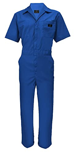 ACTIVE UNIFORMS Coveralls Workwear Herren Kurzarm Overall, Königsblau, S