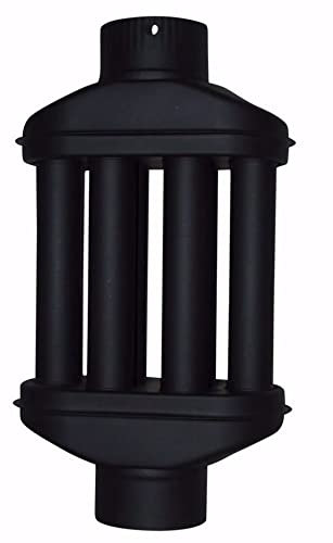 toys store Abgaswärmetauscher 130mm Warmlufttauscher 6 Rohre Kaminrohr Rauchrohr Rauchgaskühler Abgasrohr Ofenrohr, Anthrazit Matt