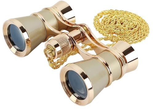 Opera Glasses Binoculars 3 X 25 Compact and Lightweight Optical BK7 Theater Glasses with Chain for Adults Kids Women in Concert Theater Opera
