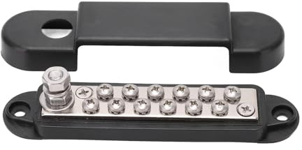 48V DC Sammelschiene Busbar Stromverteilerblock Mit Abdeckung Vernickeltes Messing Für Auto Wohnmobil Yacht Und Boot