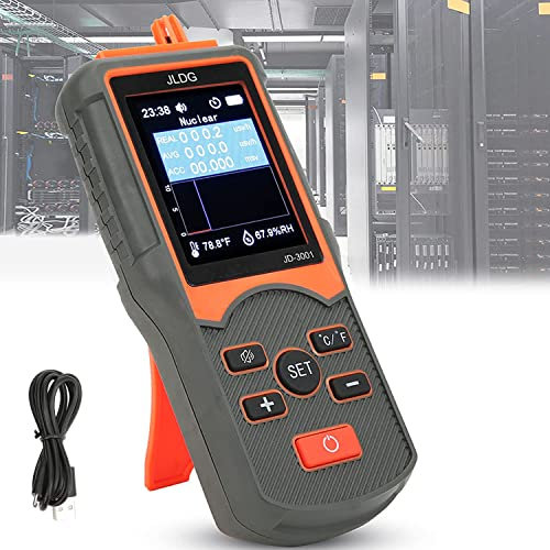 GEJLELDS Geiger Counter, High Accuracy Radiation Detector, EMF Meter, Beta Gamma X-ray Dosimeter Tester, Support Alarm Value Setting + Data Export Function