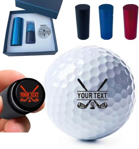 JSWLYWMTPJ 32 Design individueller Golfball-Stempel, personalisierbarer Golfball-Stempel, selbstfärbender Golfball-Stempel-Marker, wiederverwendbarer Golfball-Stempel, markieren Sie Ihren eigenen