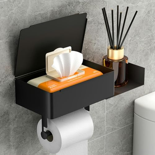 Edelstahl Nassgewebe Halter, Rolle Papierhalter, Tissue Box, Freies Stanzen Handy Aufbewahrungsregal, Badezimmer Aufbewahrungsregal_Flache V