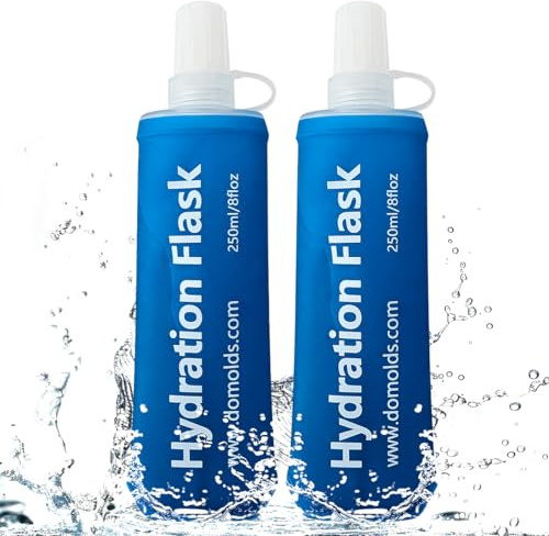 TXSN Lot de 2 gourdes souples de 250 ml en TPU pour course à pied, cyclisme, randonnée, marathon