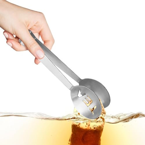 Exprimidor de bolsitas de té: pinza metálica resistente para mojar y prensar, pinza multiusos | Infusor de té negro, agitador de bebidas heladas, soporte para bolsitas de hierbas, utensilio de cocina
