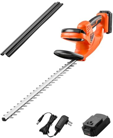 VEVOR Tagliasiepi Elettrico 955 x 150 x 170 mm Tagliasiepi a Batteria per Rami Bassi, 1200 Giri/min Batteria da 20 V 2 A con Lama a Doppia Azione da 510 mm e Design Sicuro, per Cura del Prato