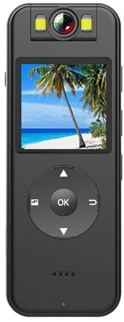 Caméra DV Portable 4K HD Mini DV caméra de Sport enregistreur d'application de la Loi 180 ° Rotatif Len caméra corporelle avec Clip arrière enregistreur vidéo sans Fil(No TF card-01)