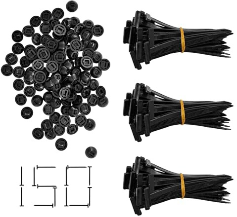 Lot de 30/100/150 boucles universelles en nylon pour serre-câbles – Clip de support autobloquant en nylon robuste pour fermeture rapide, réparation automobile et usage quotidien