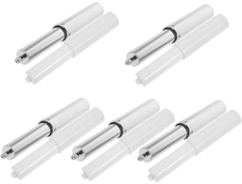 LIFKOME Rodillo para Caja de Papel Higiénico Resorte, Soporte Telescópico de Plástico y Acero Inoxidable, Fácil de Limpiar y Rotación, 10 Piezas para Hogar y Comercio