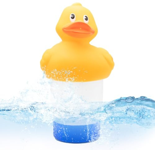Schwimmer für Chlortabletten – kompakter Chemikalienhalter, auslaufsicherer Mechanismus, UV-beständiges Material, sicheres Verschlusssystem | für Hinterhof-Pool, Spa, Chlortablettenbehandlu
