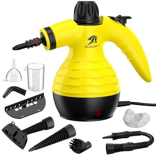 MLMLANT Dampfreiniger, multifunktionaler tragbarer Dampfreiniger mit Sicherheitsverriegelung und 9-teiligem Zubehör, geeignet für Teppiche, Sofas, Polstermöbel, Matratzen, Autositze, Küchen und mehr.