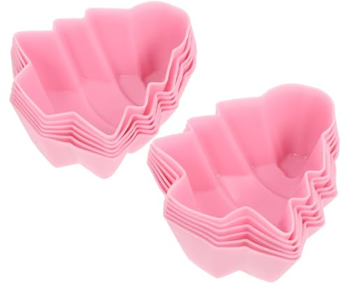 Gatuida Stampi per Dolci in Silicone 12 Pezzi, Resistenti Alte e Basse Temperature, Fondo Piatto, per Torte e Mousse in Cucina Colore Casuale