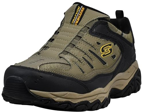 Skechers Men's After Burn M.Fit- Wonted Shoe, Pebble/Black, 7.5 M US