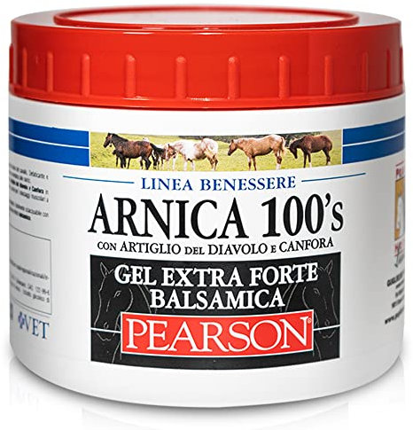 ARNICA 100'S - Arnica Per Cavalli, Gel Extraforte Balsamica Pearson [500ml]. Crema Arnica Gel Forte Con Artiglio Del Diavolo e Canfora. Pomata Defaticante e Rilassante