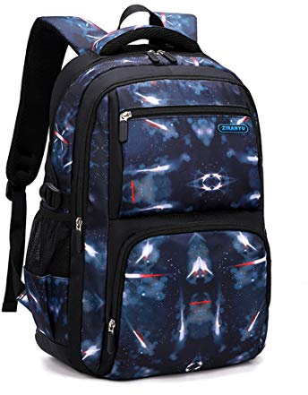 Bansusu Space-Print Boys School-Bag Backpack Middle School Elementary Bookbag Rucksack