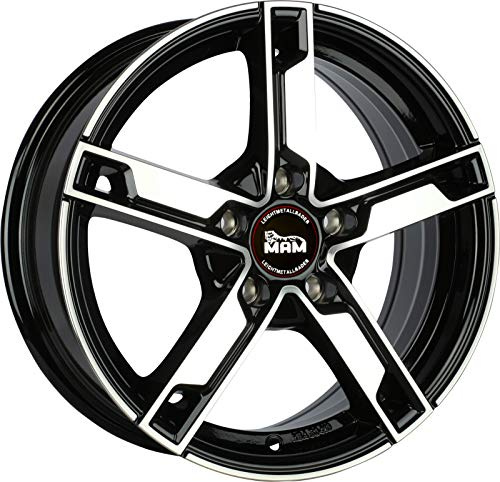 MAMW4 6.5JX16 5/112 ET48 66.6 BLACK FRONT POLISH Alufelgen