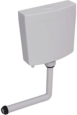 Gecheer WC-Spülkasten mit 2 Spültasten, Einstellbare Spülmenge, Leises Spülen Polypropylen 3/6 L Grau
