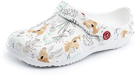 Schu'zz - Bedruckter Globule Clog aus Kunststoff für Damen komfortabel, leicht, sehr robust CE-zertifiziert für den Haushalt und Aktivitäten im Freien, Koala, 40 EU