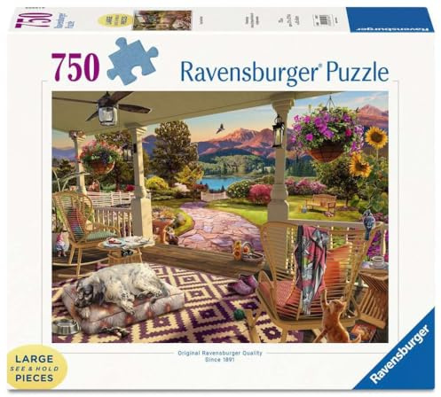 Ravensburger Puzzle 17457 - Entspannung auf der Veranda - 750 Teile Large Pieces, Puzzlespaß mit größeren Puzzleteilen für die ganze Familie