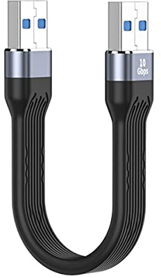CY 10 Gbit/s USB 3.1 Typ A Stecker auf USB 3.0 Typ A Stecker Verlängerung Flach Slim FPC Datenkabel 13 cm für Laptop Desktop