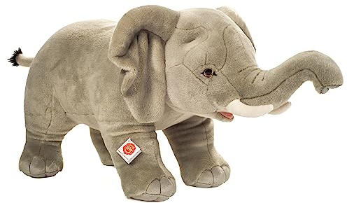 Teddy Hermann 90481 Elefant stehend 60 cm, Kuscheltier mit idealem Recyclinganteil (Füllmaterial)