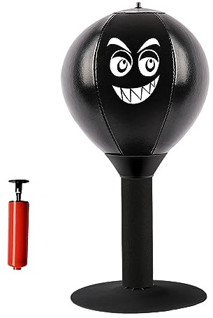 Perfeclan Saco de Boxeo de Escritorio Strain and Tension Toys Workout Heavy Duty Regalos Divertidos Durable Table Desk Boxing Punch Ball para Ejercicio