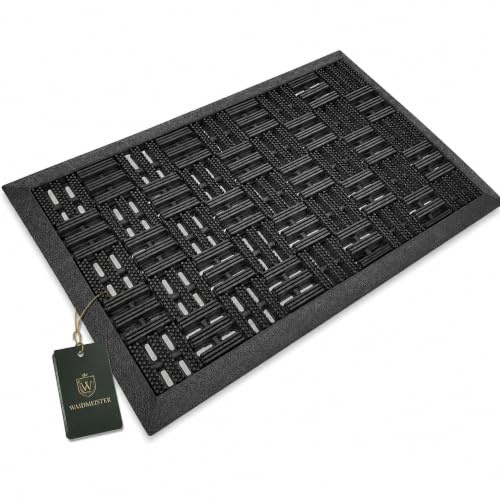 Fußmatte Matador 40x60 cm Outdoor Schmutzfangmatte Fußabstreifer Fußabtreter aus Gummi für Außenbereich - langlebige und robuste Gummimatte mit Anti-Rutsch-Funktion