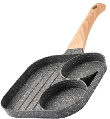 HOMSFOU 1 Pc padella per frittata 2 tazze di uova piastra da cucina padella piatta padella antiaderente padella multiuso padella da cucina bistecca bakeware padella per frittelle Bacon