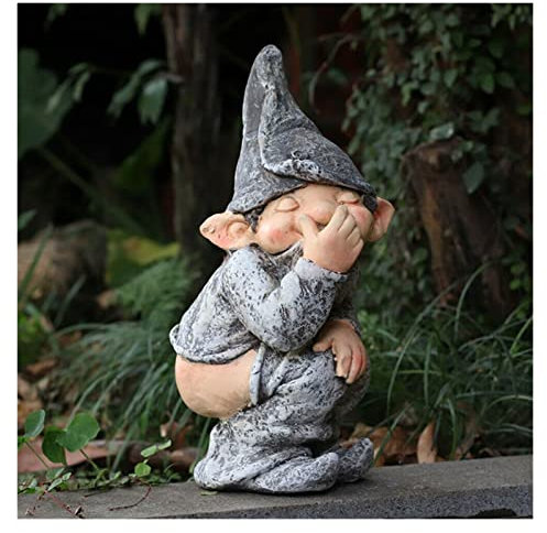 Deco Jardin Exterieur Décorations de jardin Jardins coquins Statues de Gnome drôles Décoration de jardin elfe Artisanat en résine Statues naines miniatures Statues Cadeaux originaux Ornements d'extéri
