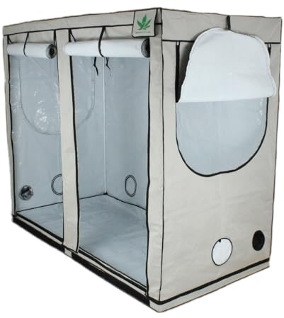 Premium Growzelt 240x120x200 cm, Anbaubox für Pflanzenzucht, Pflanzenzelt für Anbauvereinigungen/Social Clubs