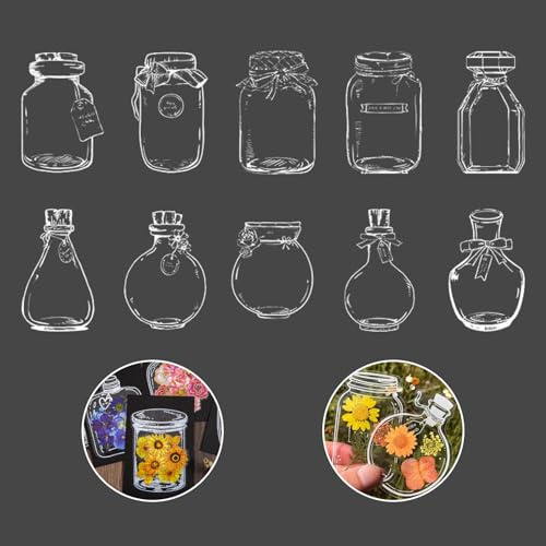 Lotbun Transparente Lesezeichen Getrocknete Blumen 40pcs, Lesezeichen Kinder Personalisiert Blumen Basteln Bookmarks, Geeignet FüR Lesezeichen, Dekorationen Und Bastelarbeiten