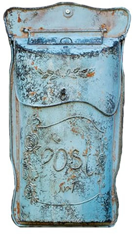 Cassetta Postale da Esterno in Stile Vintage Cassetta Posta Antica Nostalgico in Stile Antico con Motivo Floreale Resistente Alle Intemperie