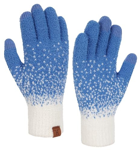 Bequemer Laden Winterhandschuhe Damen Warm Touchscreen Handschuhe Geschenke | Winter Thermo Handschuhe Elegant Jacquard Strickhandschuhe Winterhandschuhe Elastisch Manschette Weihnachtsgeschenke Frauen