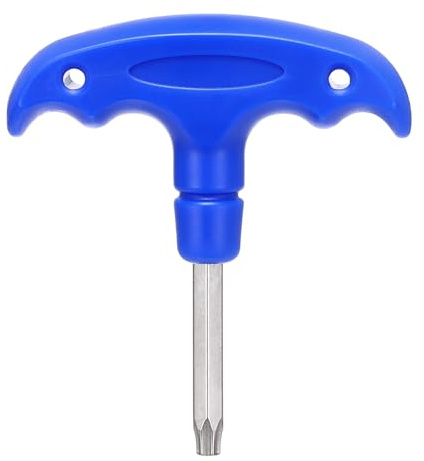sourcing map Golf Spike Wrench Tool T25 Golf Torque Wrench Stainless Steel Golf Head Adjustment Tool Golf Driver Torque Tool with Plastic Handle for Golf Club Driver Shaft Adapter, Blue