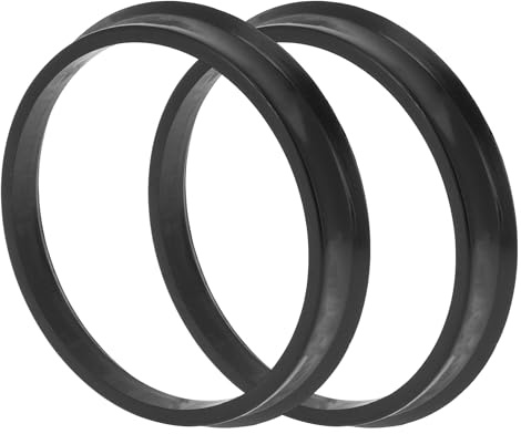 Hihaha Bagues De Centrage De Moyeu De Roue Noires Absorbant Les Chocs | Noir, Od 63,4 Mm, Id 57,1 Mm, Épaisseur 10 Mm, Polycarbonate, Installation Directe