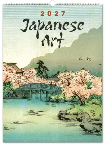Maxi Calendrier 2027 Vintage Art Japonais Estampe format généreux 33x46cm (ps) + offert un agenda de poche