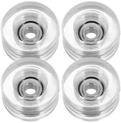 BESPORTBLE Finger Skateboard Wheels with Bearings 4Pcs Replacement Wheels for Fingerboard Skateboard Accessories Mini Bearing Wheels for Repairing Parts Practice and Trick Setup