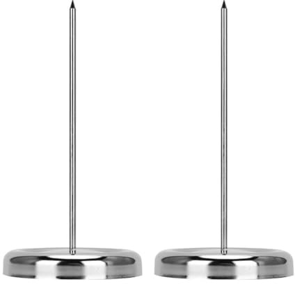 WOONEKY 2 Piezas Pinchos Porta Tickets de Acero Inoxidable Soporte para Recibos y Comandas Restaurantes y Cocinas Organizador Seguro para Pedidos y Facturas