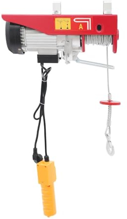 Elektrische Hebezeuge Elektrischer Hebezeug, 800 kg Winde 1300 W mit Fernbedienung, Tragfähigkeit 1764 lbs für Garage, Werkstatt, Bau flaschenzug