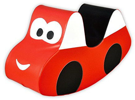 IGLU SOFT PLAY Gunghäst barn, gungdjur, baby, gungleksak, leksak (Red)