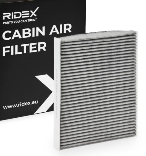 RIDEX 424I0133 Innenraumfilter Pollenfilter Aktivkohlefilter Höhe: 22 Breite: 190 Länge: 240 Kompatibel mit FORD Fiesta Mk6 Schrägheck JA8, JR8 Fiesta Mk7 Schrägheck Puma SUV B-MAX JK ECOSPORT