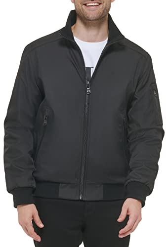 Calvin Klein Men's Winter Coats - Sherpa-lined Hooded Soft Shell Jacket, Jet Black, X-Large