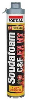 Soudafoam FR HY Click & Fix PU Schaumstoff Brandschutzpistole Soudal 0,75 Liter