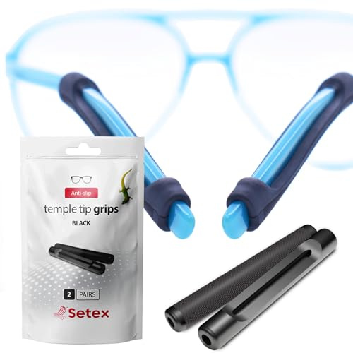 Setex Gecko Grip Embouts de Branches de Lunettes Antidérapants, Fabriqués Aux États-Unis, Embouts Innovants en Fibres Microstructurées, Longueur 49 mm, largeur 7 mm.
