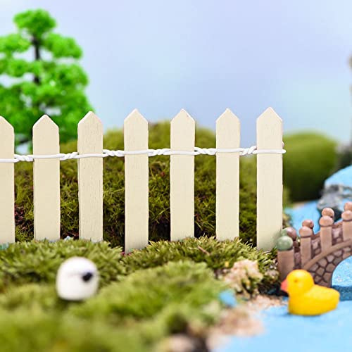 Miniatur Zaun Gartenzaun 3Pcs Holzzaun Deko Gartenzaun Miniatur Zaun Holz Kleiner Holzzaun Zaun Grenze Mini Zaun Deko 90 * 5cm für Fee Garten DIY Deko Kleiner Holzzaun